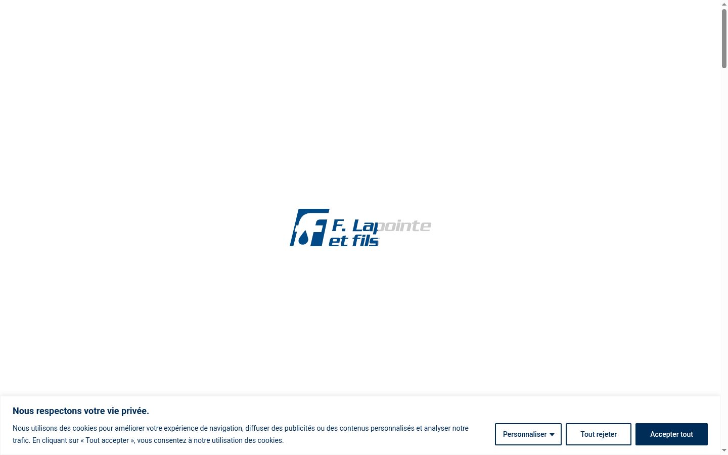 Captura de pantalla del banner de consentimiento mostrado antes de cualquier interacción