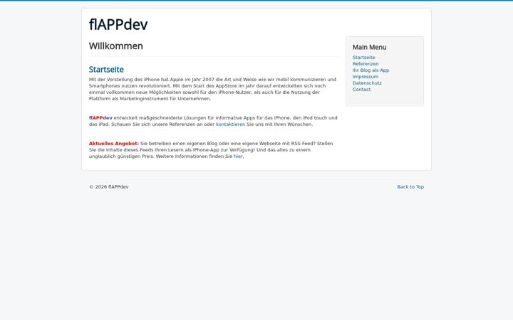 Screenshot of flappdev.com