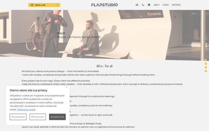 Screenshot stránky flapstudio.net