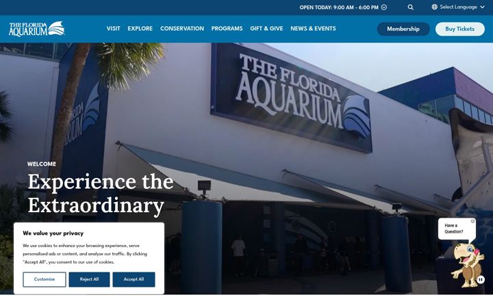 Screenshot of flaquarium.org