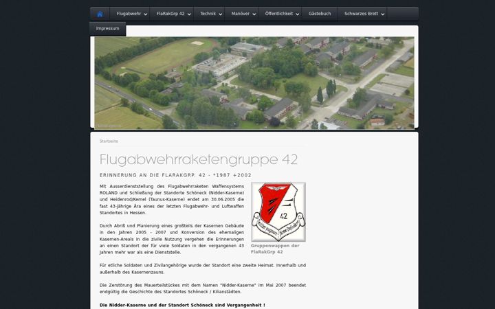 Snímek obrazovky flarakgrp42.de