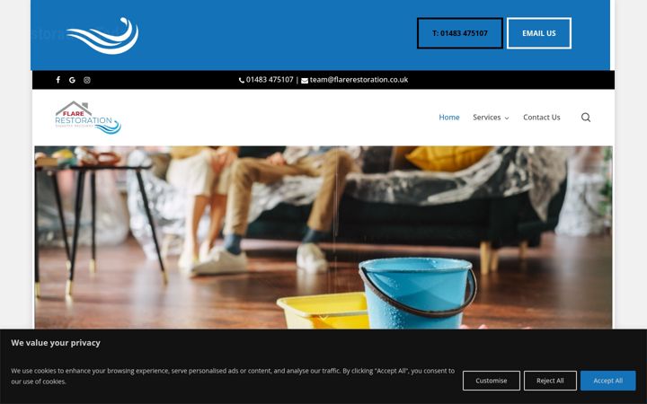 Screenshot of flarerestoration.co.uk