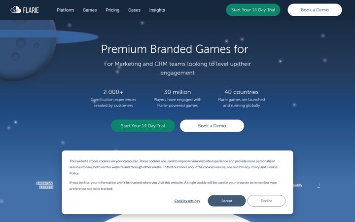 Screenshot of flarie.com