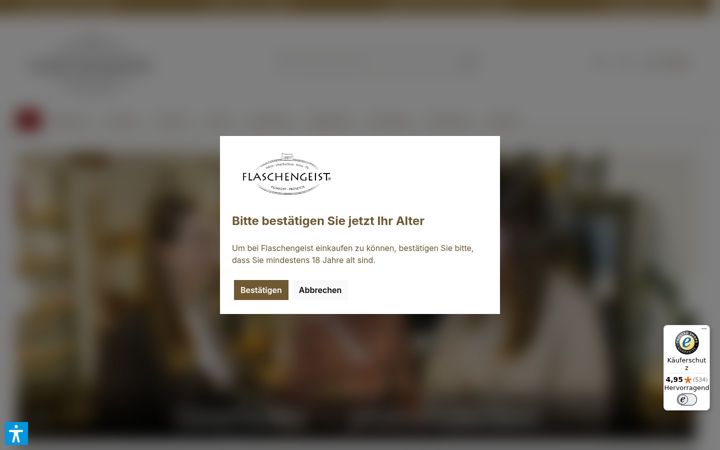 Screenshot of flaschengeist.de