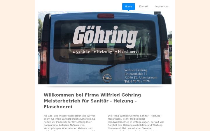 Screenshot of flaschnerei-goehring.de