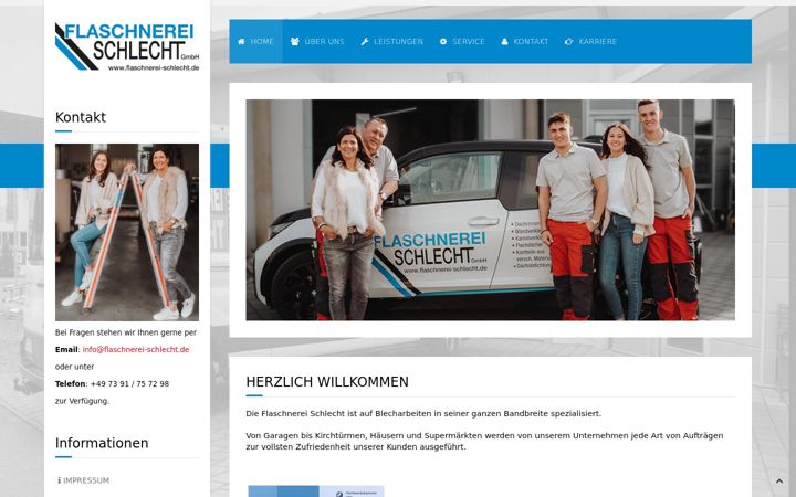 Screenshot of flaschnerei-schlecht.de