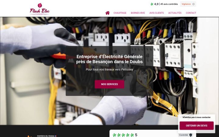 Screenshot of flash-elec-concept.fr