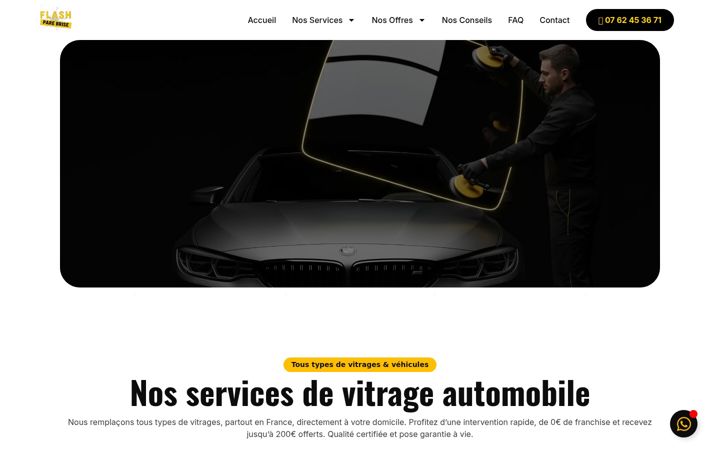 Screenshot of flash-pare-brise.fr