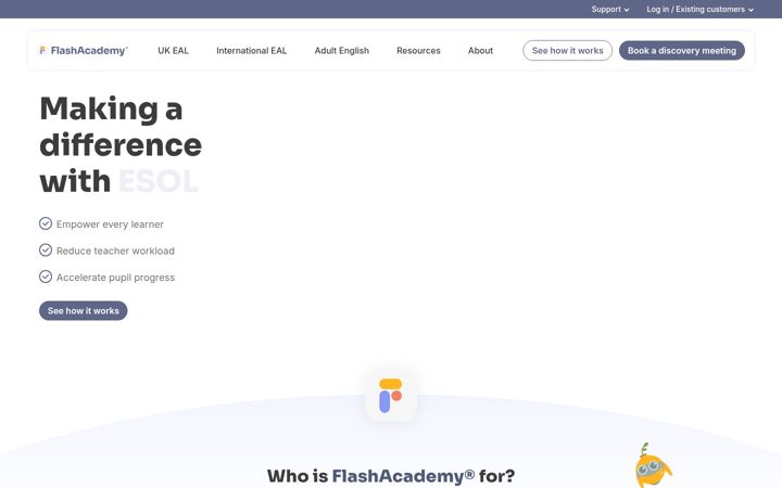Screenshot of flashacademy.com