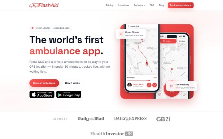 Screenshot of flashaid.co.uk