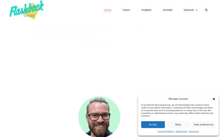Screenshot of flashback-garage.com