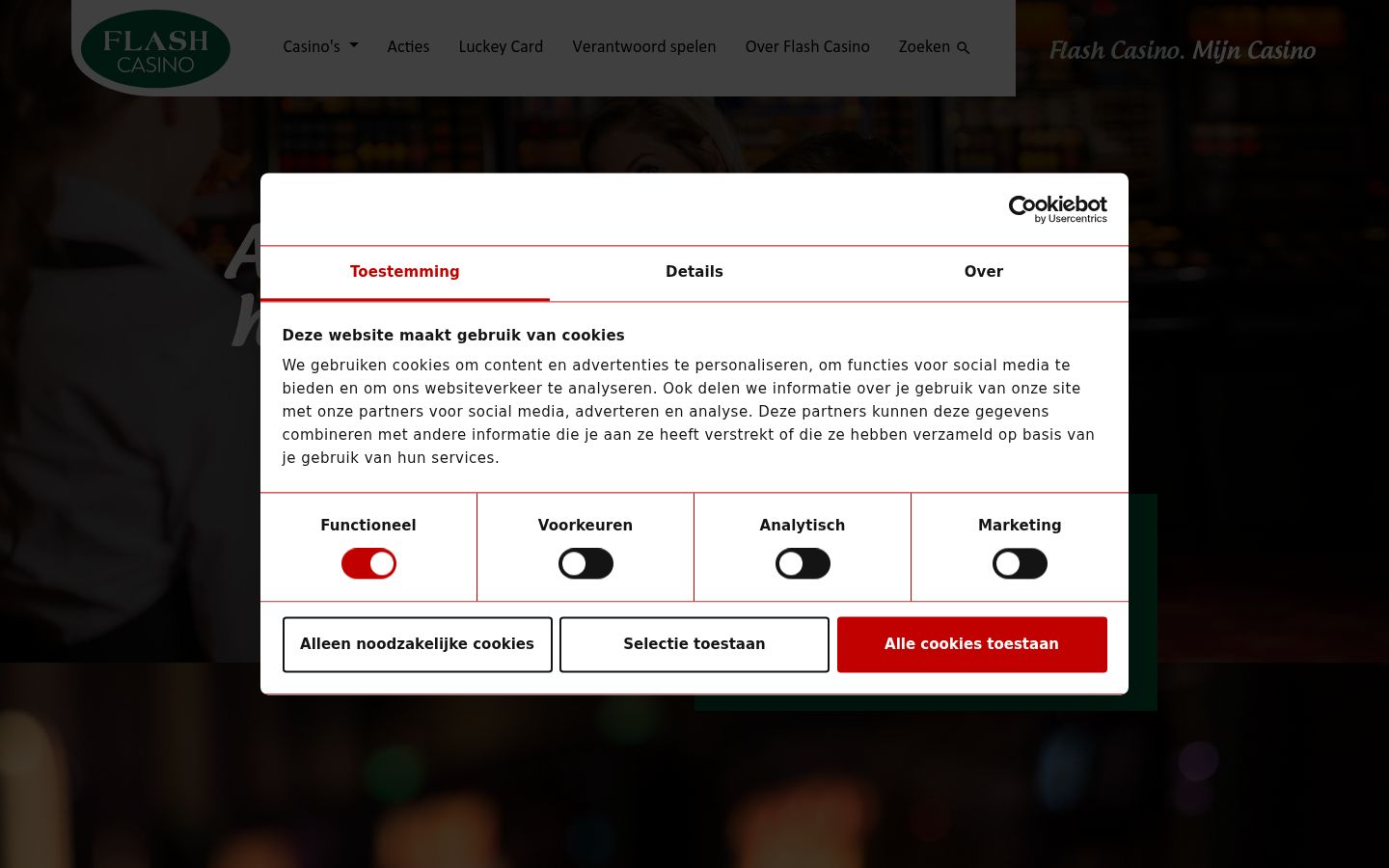 Snímka obrazovky banera súhlasu zobrazeného pred akoukoľvek interakciou