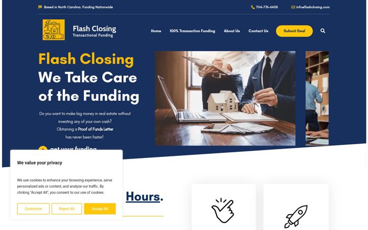 Screenshot of flashclosing.com