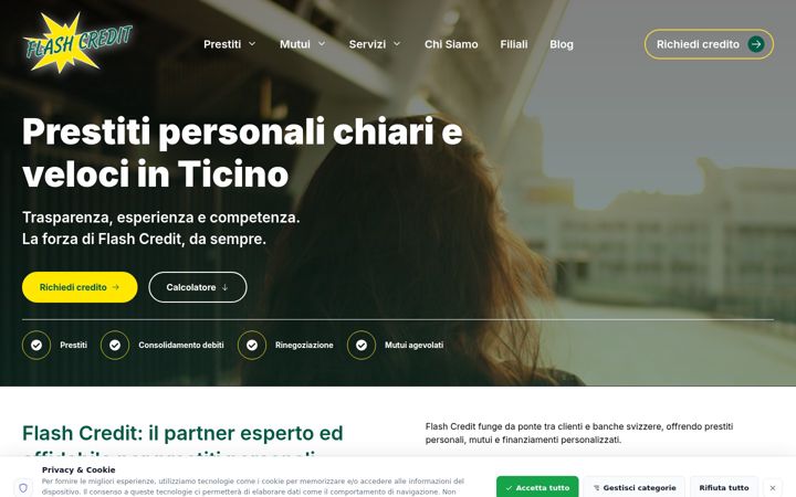 Screenshot of flashcredit.ch