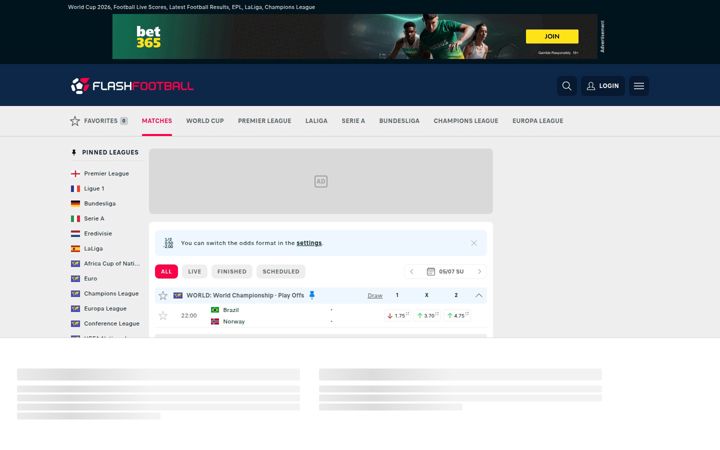 Screenshot of flashfootball.com