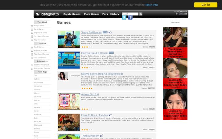 Screenshot of flashghetto.com