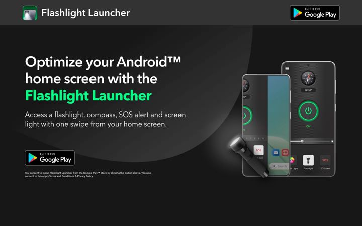 Screenshot of flashlight.app