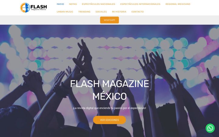 Screenshot of flashmagazinemx.com