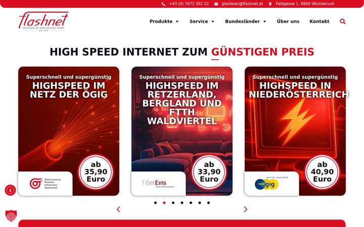 Screenshot of flashnet.at