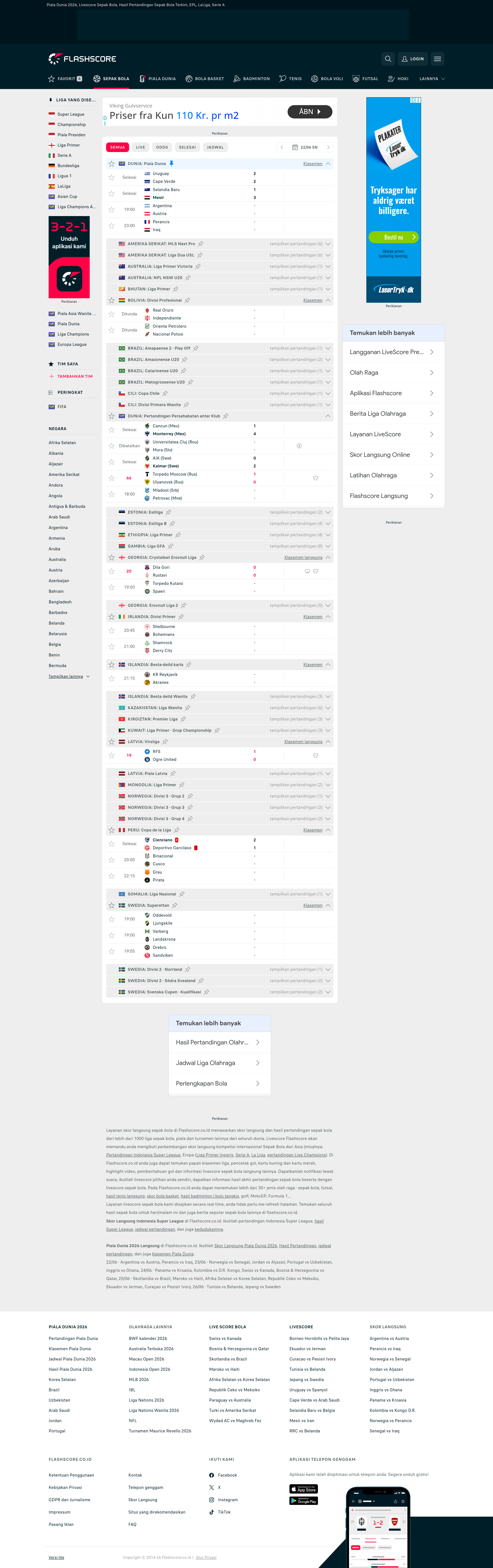 Screenshot of flashscore.co.id