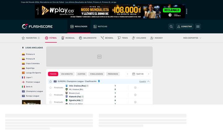 Ekrano kopija flashscore.co