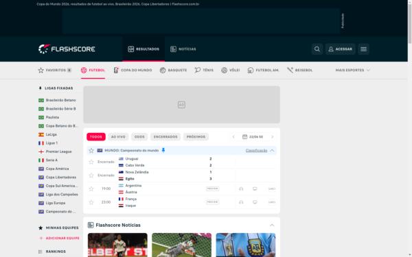 Screenshot of flashscore.com.br