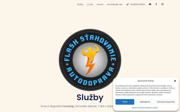 Screenshot of flashstahovanie.sk