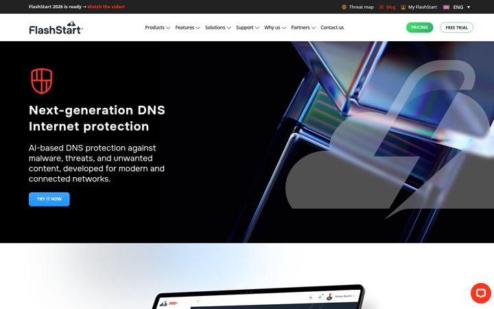 Screenshot of flashstart.com