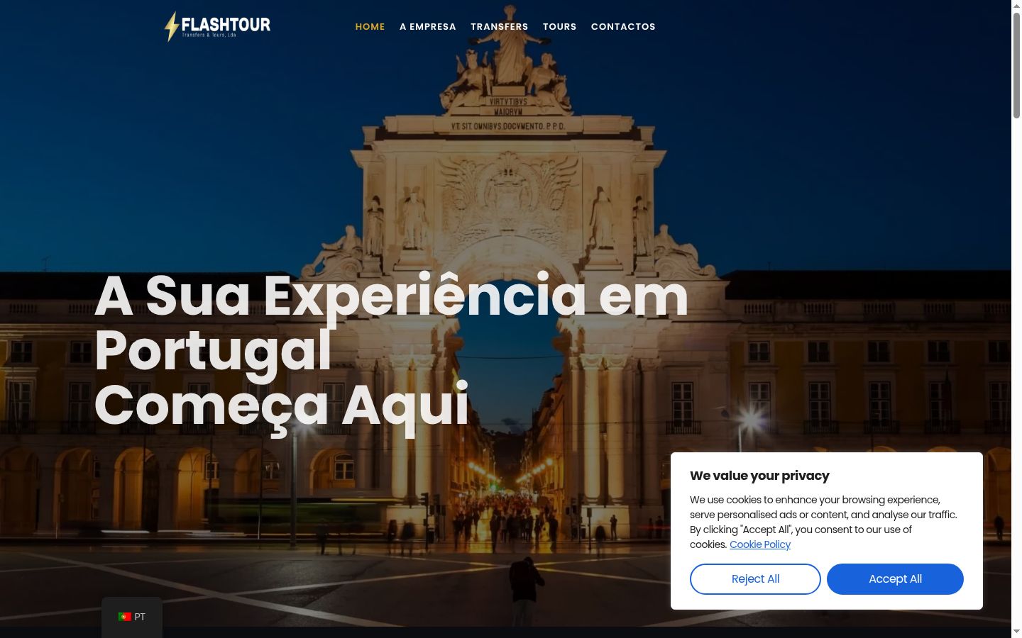 Screenshot του banner συγκατάθεσης που εμφανίστηκε πριν από οποιαδήποτε αλληλεπίδραση