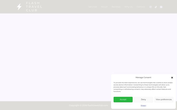 Screenshot of flashtravelclub.com