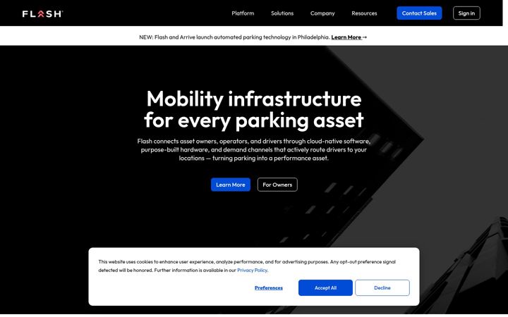 Screenshot of flashvalet.com