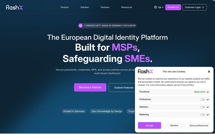 Screenshot of flashx.de