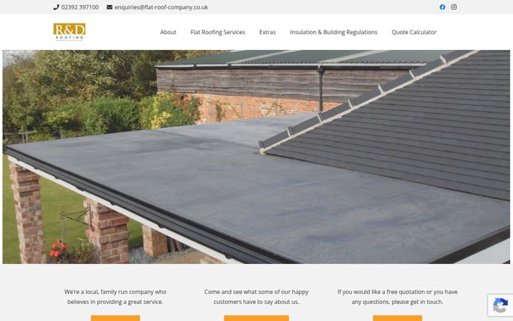 Screenshot of flat-roof-company.co.uk