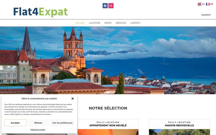 Screenshot of flat4expat.ch