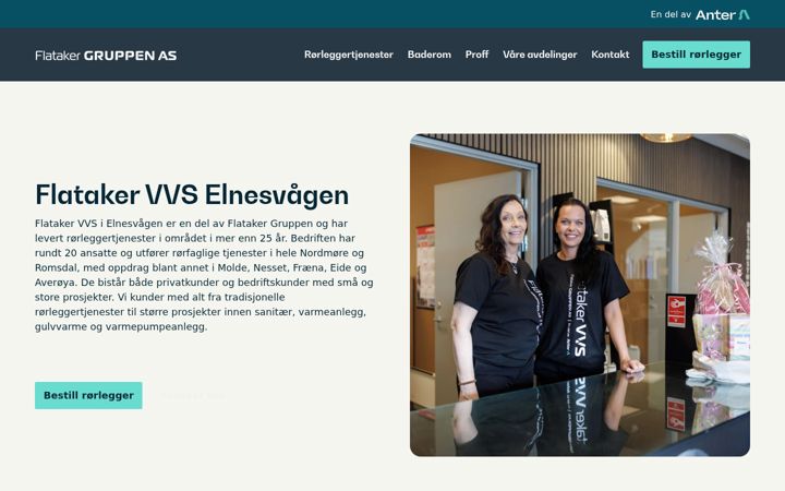 Screenshot of flatakervvs.no