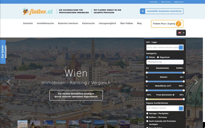 Screenshot of flatbee.at