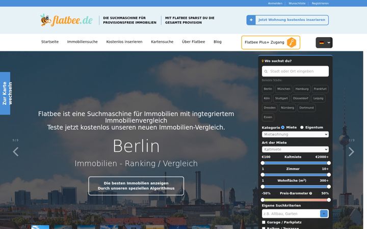 Screenshot of flatbee.de