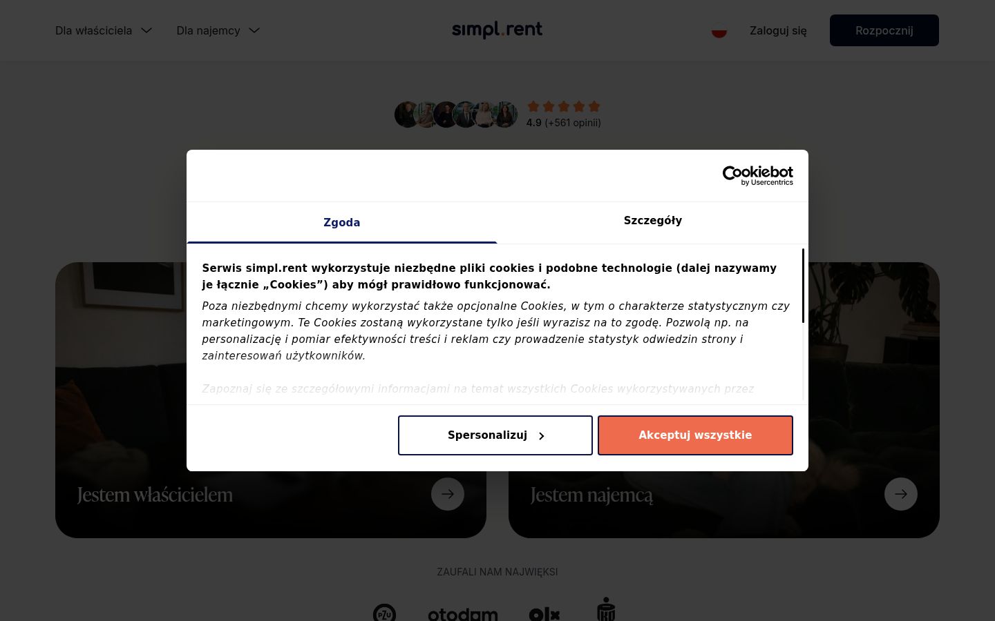 Capture d'écran de la bannière de consentement affichée avant toute interaction