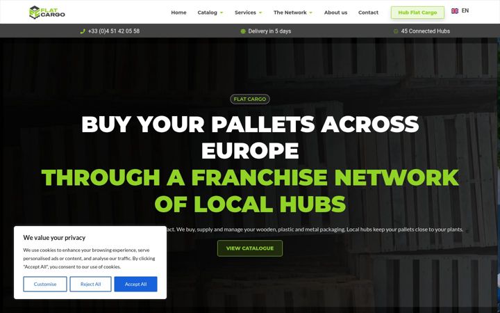Screenshot of flatcargo.com