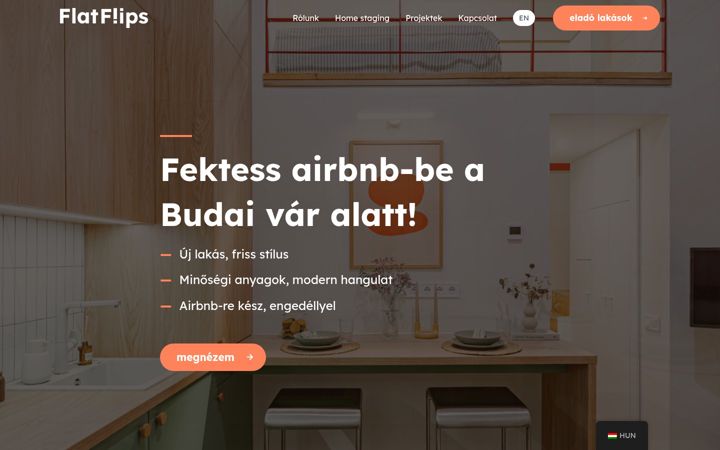 Screenshot of flatflips.hu