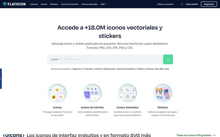 Screenshot van flaticon.es
