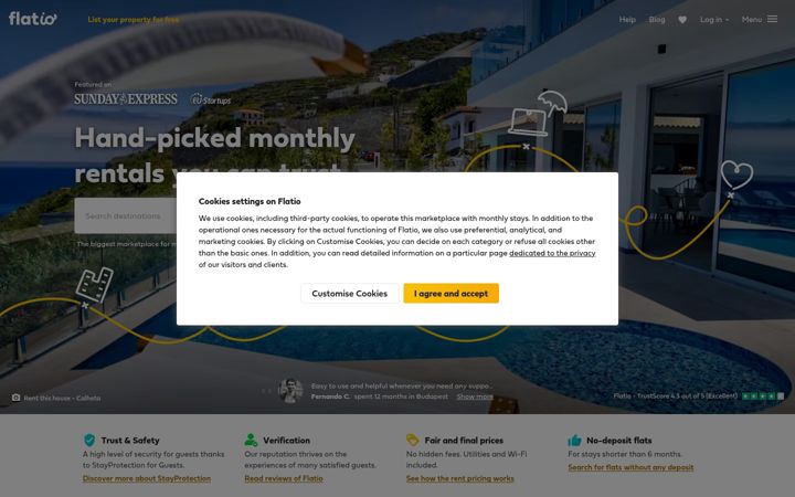Screenshot of flatio.com