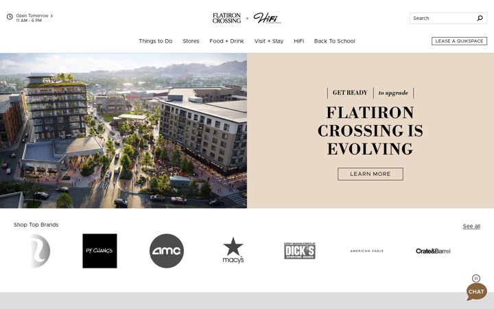 Screenshot of flatironcrossing.com