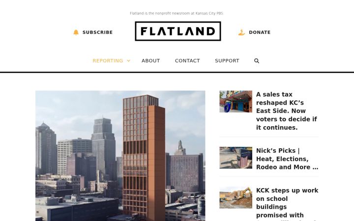 Screenshot of flatlandkc.org