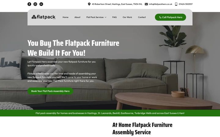 Екранна снимка на flatpackhero.co.uk