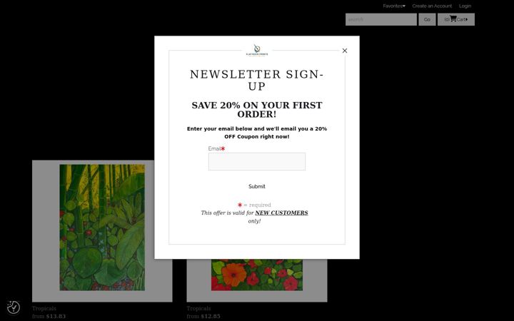 Screenshot of flatrockprints.com