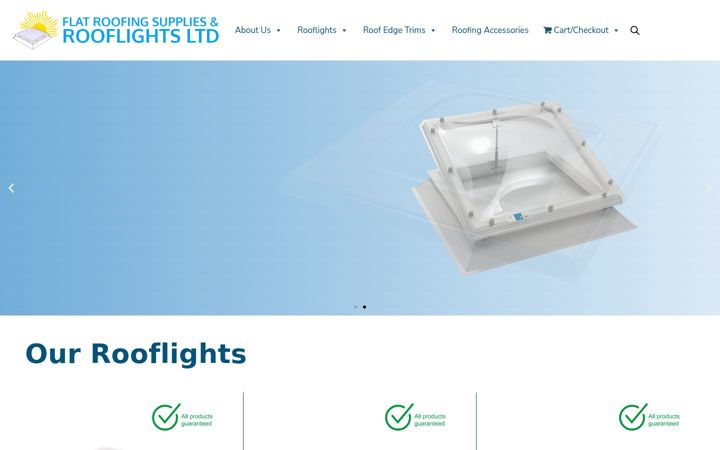 Екранна снимка на flatroofingsuppliesandrooflights.co.uk