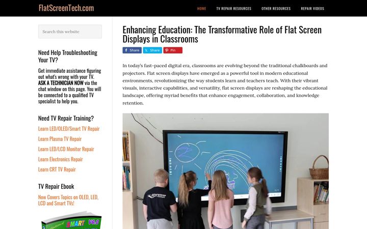 Screenshot of flatscreentech.com