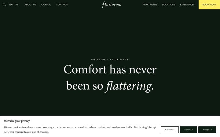 Screenshot of flatteredapartments.com