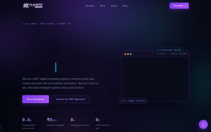 Screenshot of flauntix.com